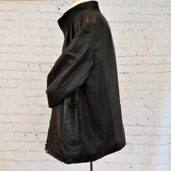 SOLD!  ARMANI COLLEZIONI Lambskin Leather Moto Jkt - Picture 3 of 7